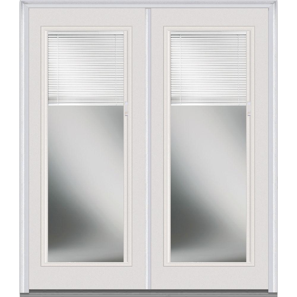MMI Door 60 in. x 80 in. Internal Blinds LeftHand Inswing Full Lite