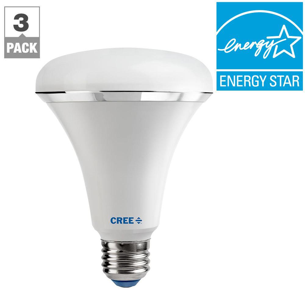 Br30 Indoor Outdoor Led Bulbs Light The Home Depot 65w Equivalent Daylight 5000k Br30 Dimmable Led Light Bulb 3 Pack