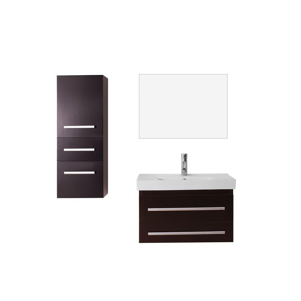 Virtu Usa Antonio 30 In W Bath Vanity Espresso With Ceramic Virtu Usa Antonio 30 In W Bath Vanity Espresso With Ceramic Top