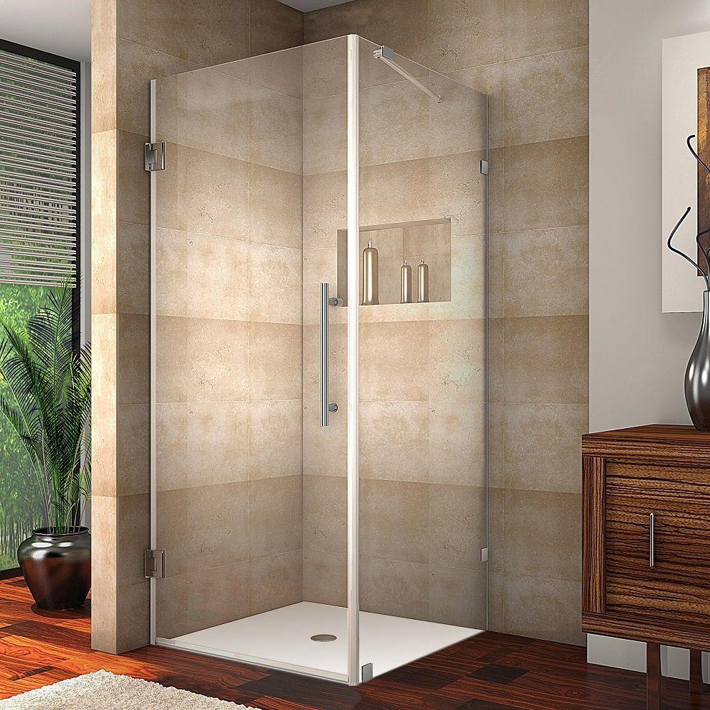 Aston Aquadica 32 in. x 72 in. Frameless Square Shower Enclosure in ...