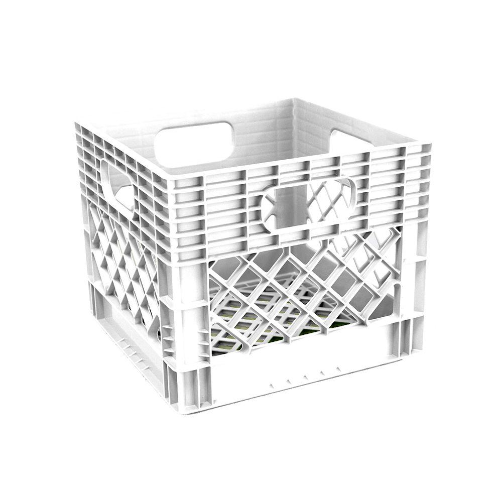 GSC Technologies 11 in. x 13 in. x 13 in. Plastic Storage Milk Crate in