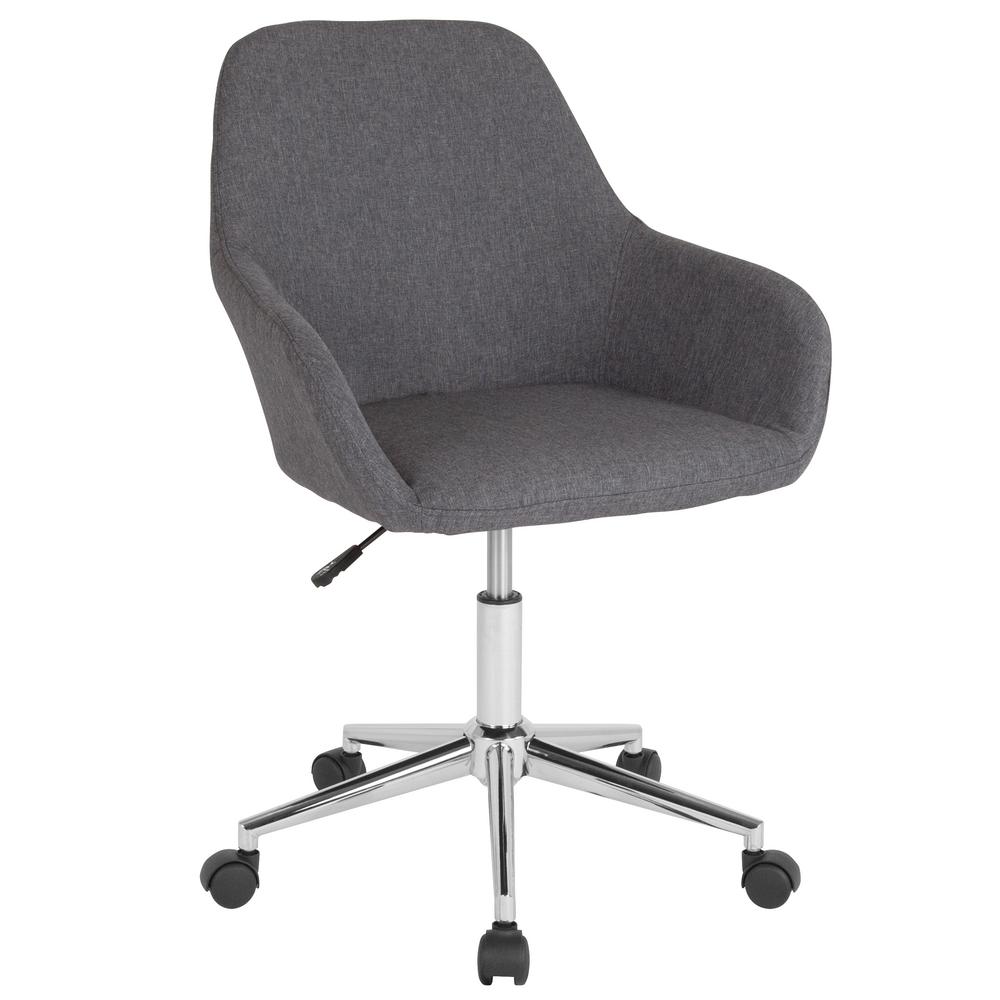 Flash Furniture Dark Gray Fabric Office Desk Chair Cga Ds 231705 Da Dark Gray Fabric Office Desk Chair