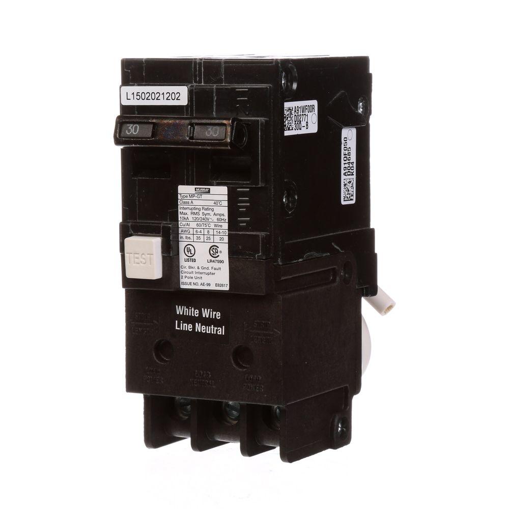 30 Amp Double Pole Type MP-GT2 GFCI Circuit Breaker