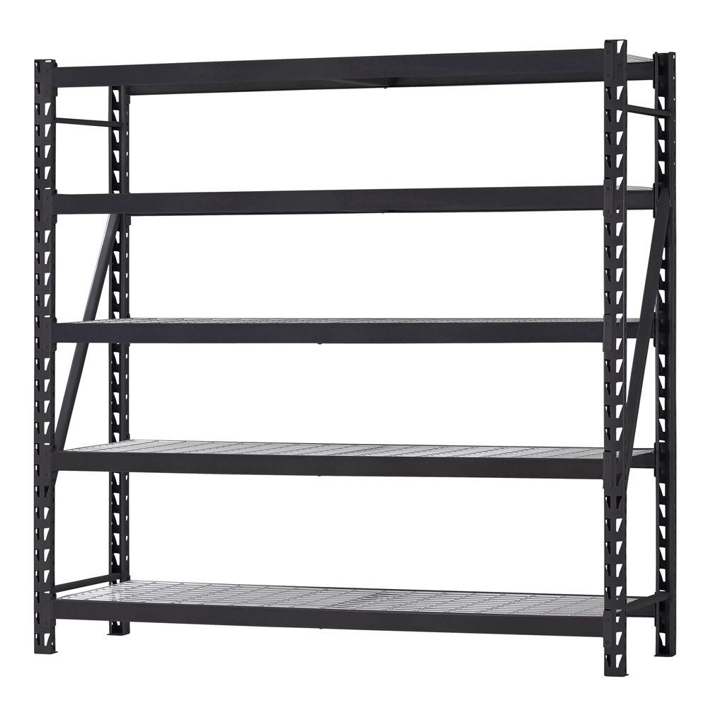 Husky 90 in. H x 90 in. W x 24 in. D 5 Shelf Welded Steel ...