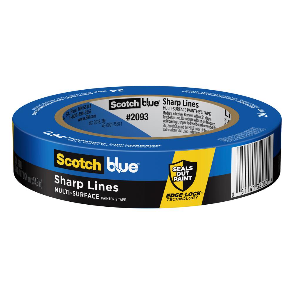 ScotchBlue 0.94 in. x 60 yds. Trim and Baseboards Painter's Tape with Edge-Lock