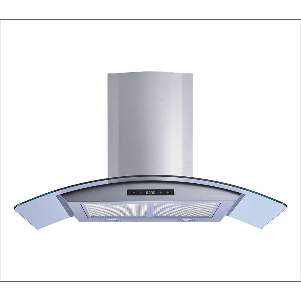 Winflo 36 in. Convertible Kitchen Wall Mount Range Hood in Stainless