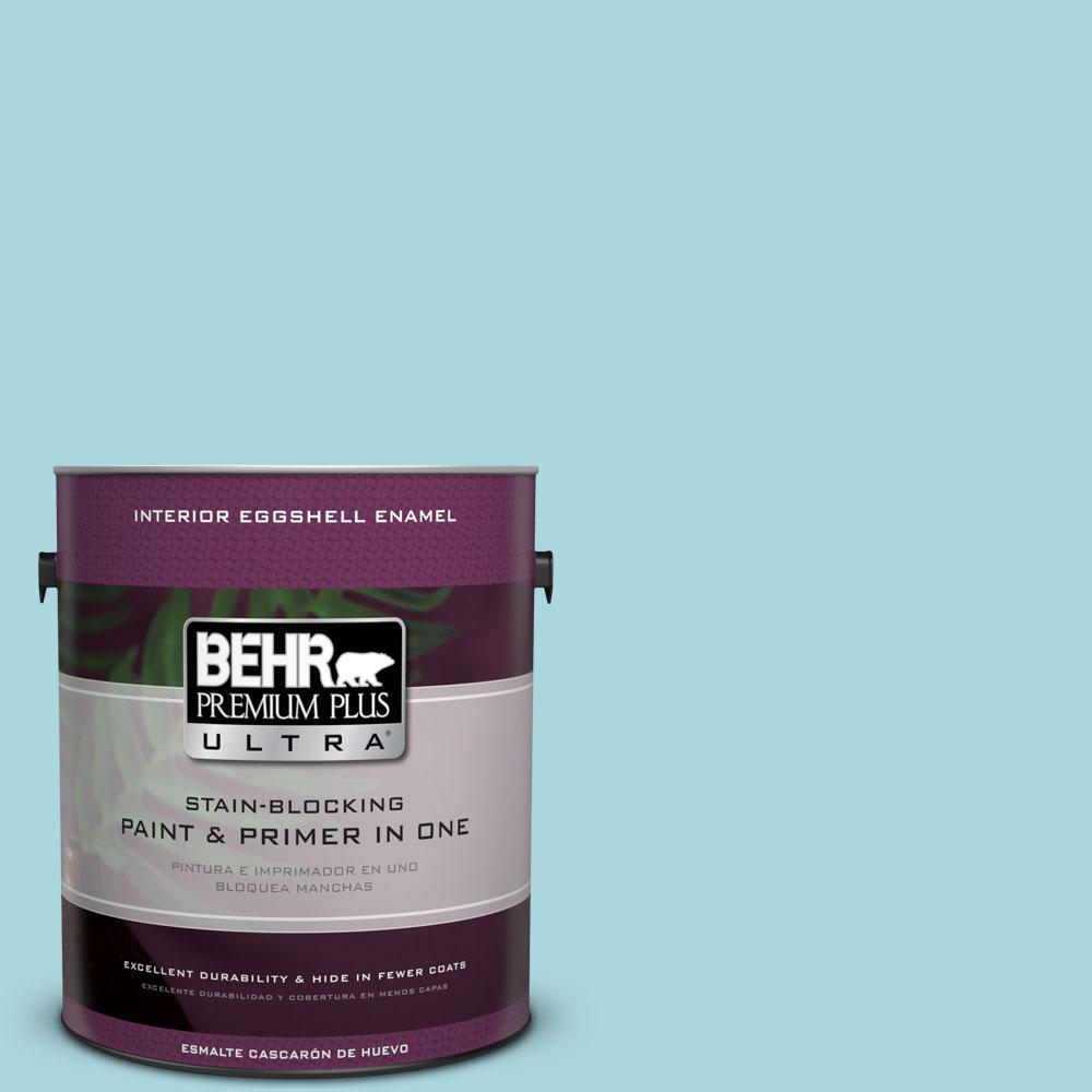 BEHR Premium Plus 1 gal. 570F4 Blue Willow Eggshell Enamel Zero VOC