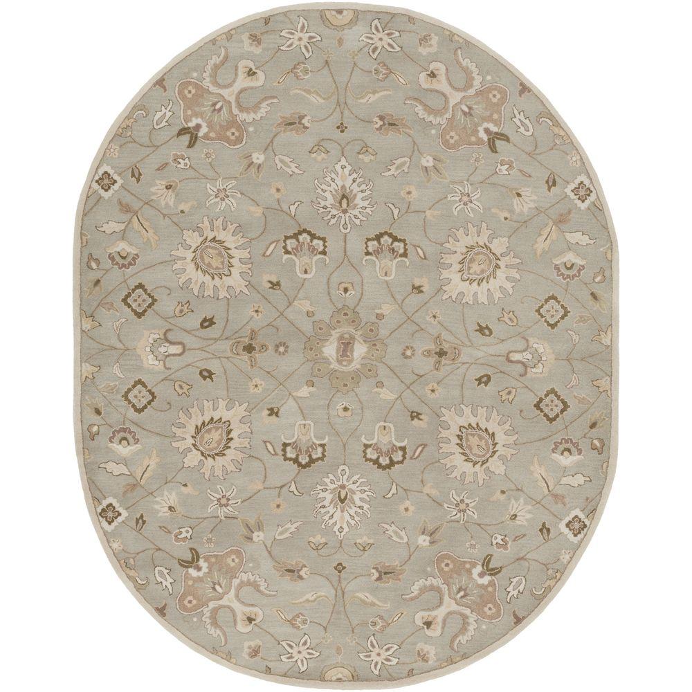 Artistic Weavers Aloysia Light Gray 6 ft. x 9 ft. Oval Indoor Area Rug