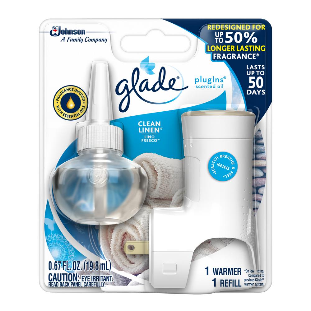 Glade 0.67 fl. oz. Clean Linen Scented Oil Plug In Air
