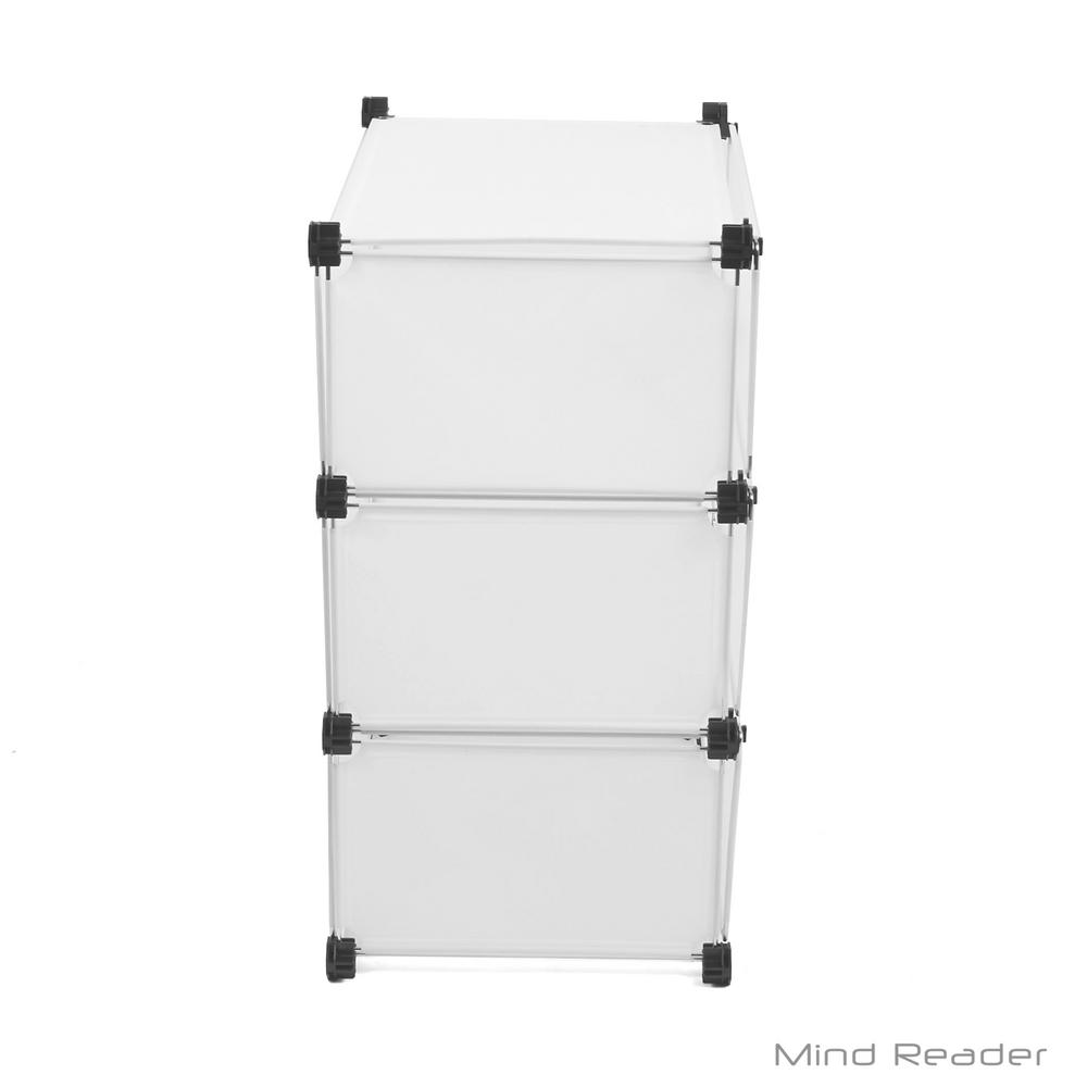 Mind Reader 19 69 In W X 24 02 In H White Stackable 3 Cube