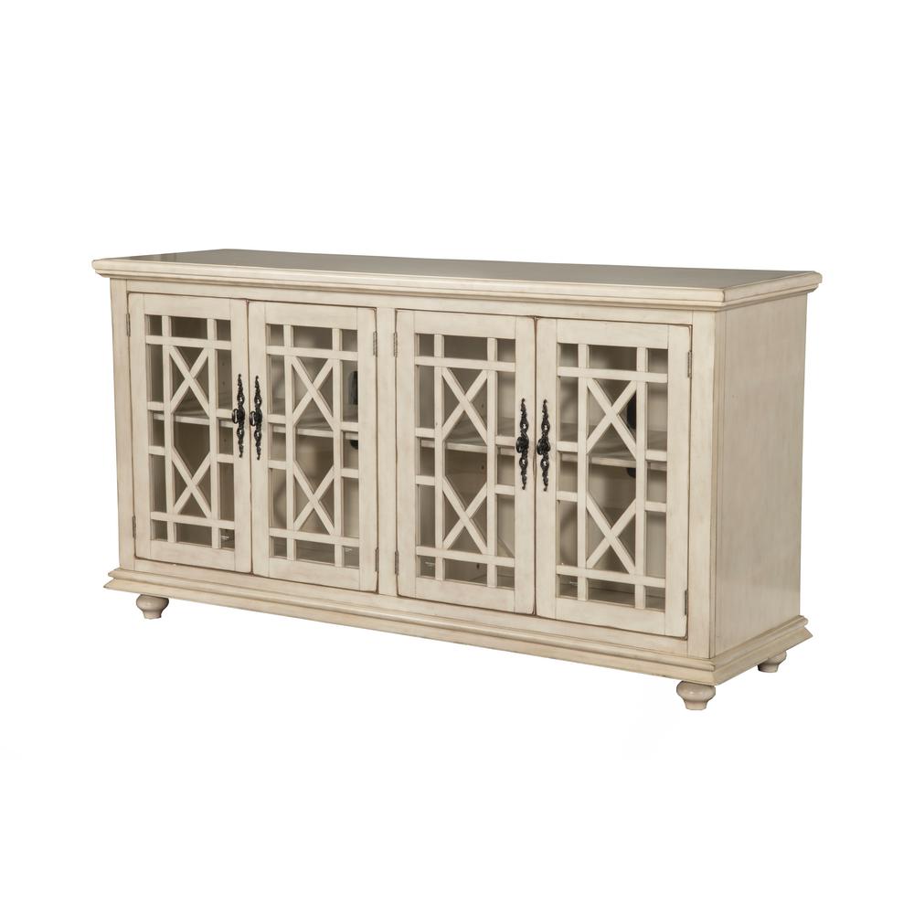 Martin Svensson Home Orsey Antique White Home Entertainment Center