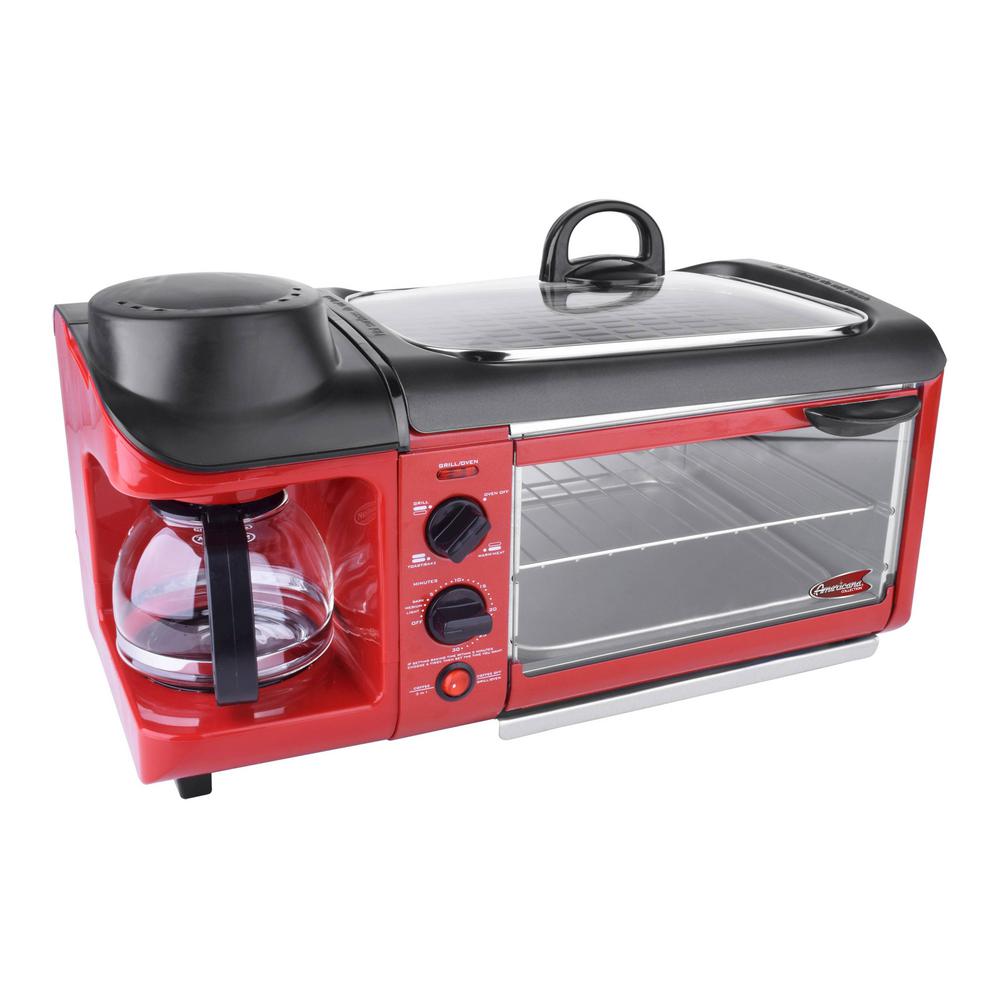Nostalgia Retro Series 4Slice 3in1 Breakfast Station Toaster Oven in