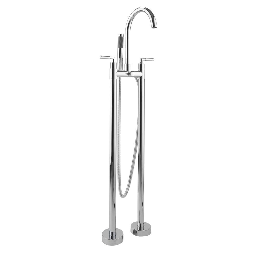 Akdy 2 Handle Freestanding Floor Mount Roman Tub Faucet Bathtub
