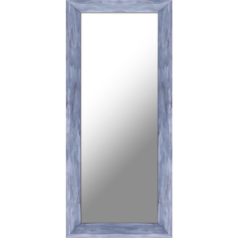 9 5 In X 21 Blue Patina Plain Decorative Mirror Set Of 2