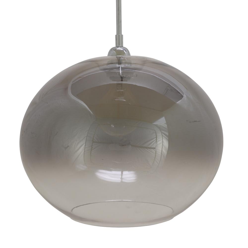 Globe Clear Pendant Lights Lighting The Home Depot Soares Clear 1 Light Hombre Glass Globe Pendant