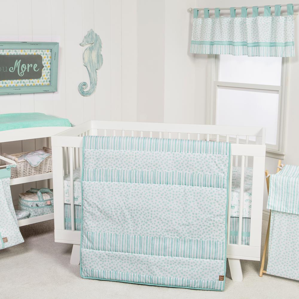 teal nursery bedding