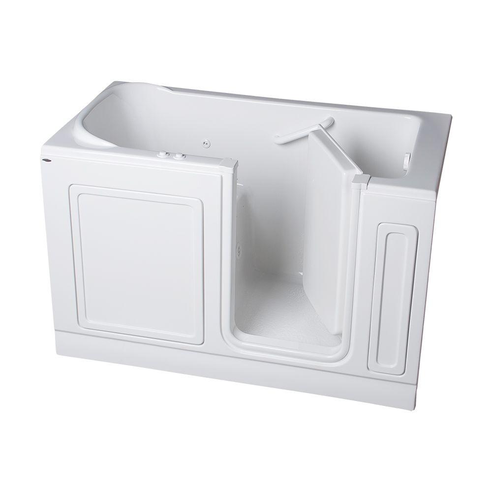 American Standard Acrylic Standard Series 60 in. x 32 in. Right Hand Walk-In Whirlpool and Air Bath Tub in White For Sale