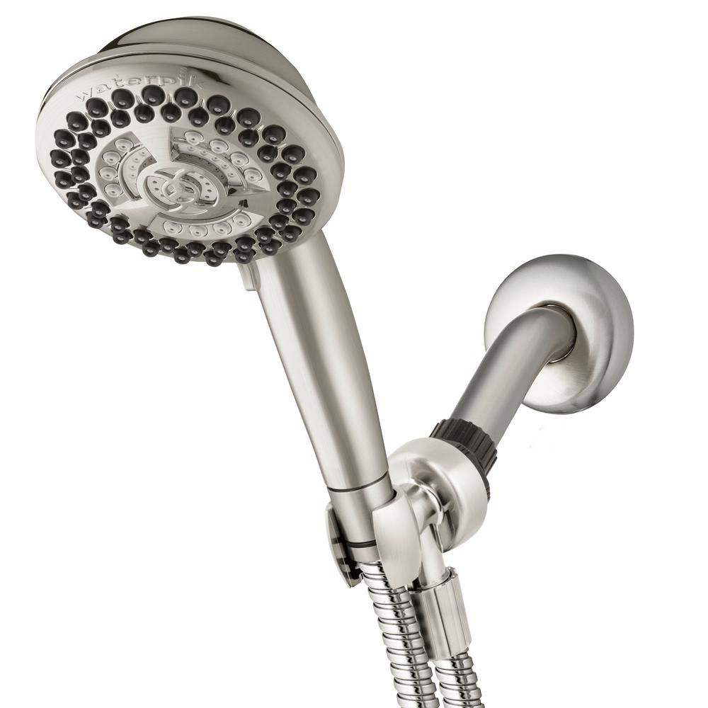 Waterpik Tor 9 Spray 4 5 In Handheld Showerhead Brushed Handheld Showerhead In Brushed Nickel