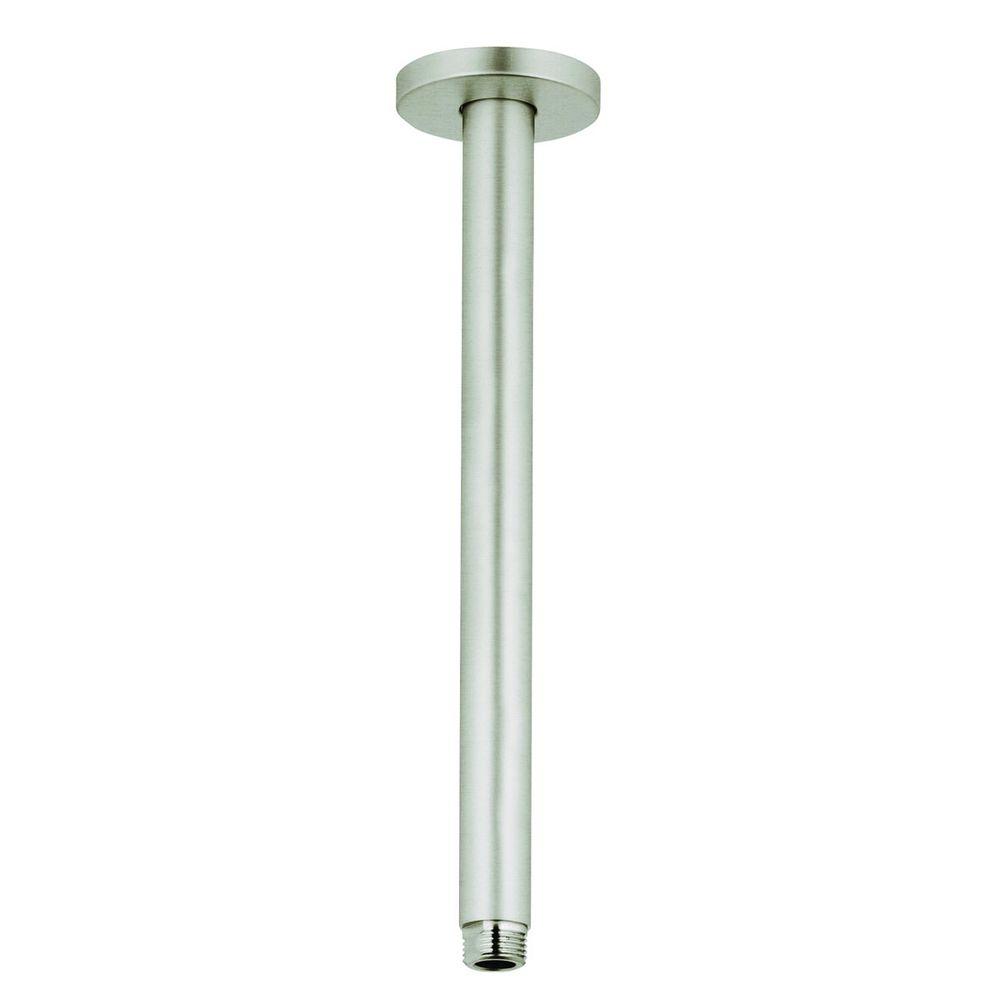 GROHE 12 in. Ceiling Shower Arm in Brushed Nickel28492EN0 The Home Depot