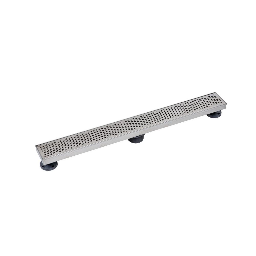 Oatey Designline 28 in. Linear Shower Drain Wave Grate in Stainless