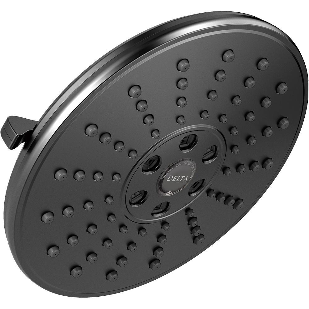 Delta H2okinetic 3 Spray 7 68 In Fixed Shower Head Matte Black