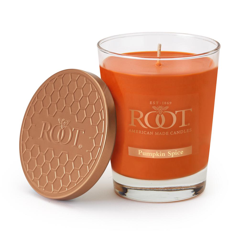 ROOT CANDLES Veriglass Pumpkin Spice Scented Filled Jar Candle 8870210