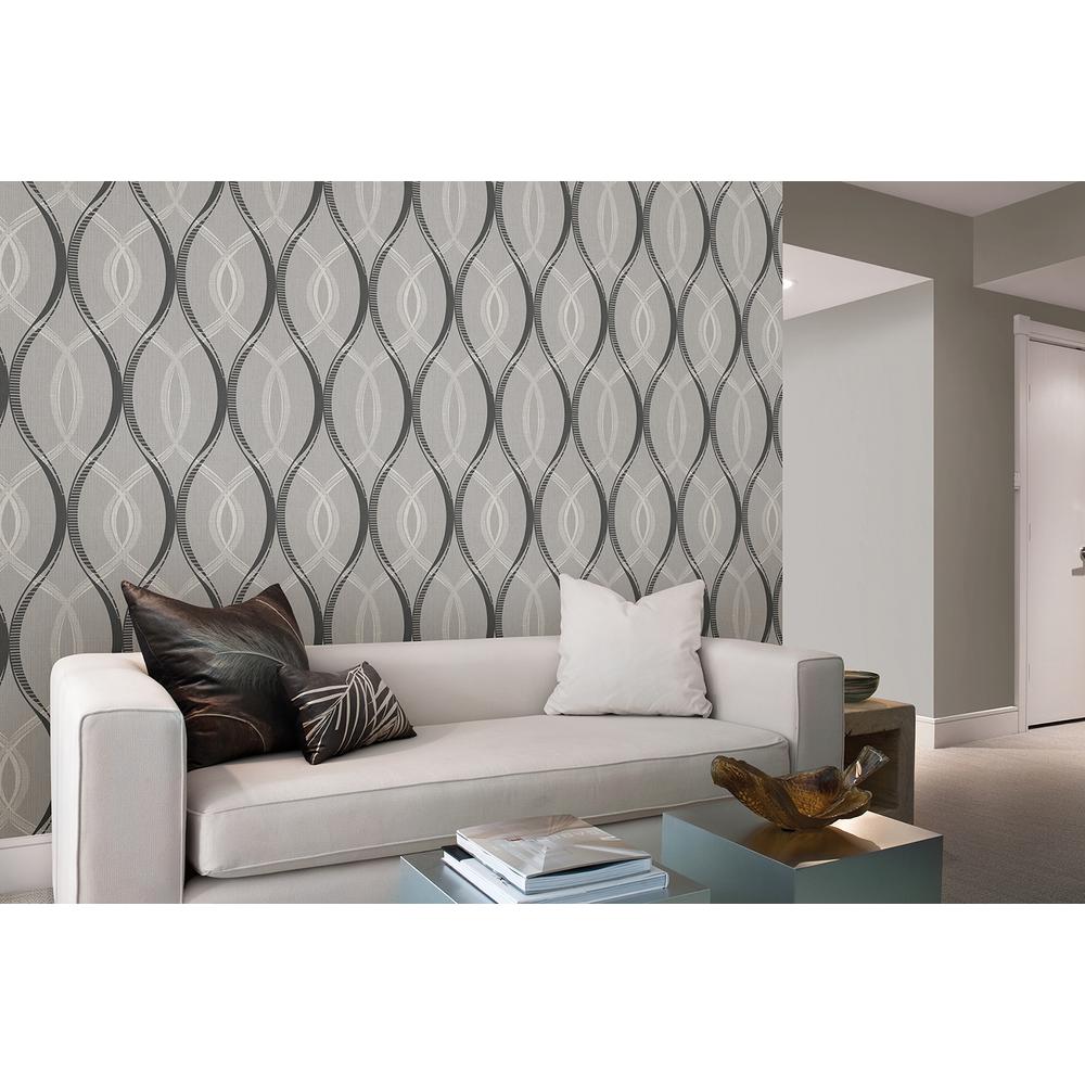 Brewster Echo Black Lattice Wallpaper 2662-001918 - The Home Depot