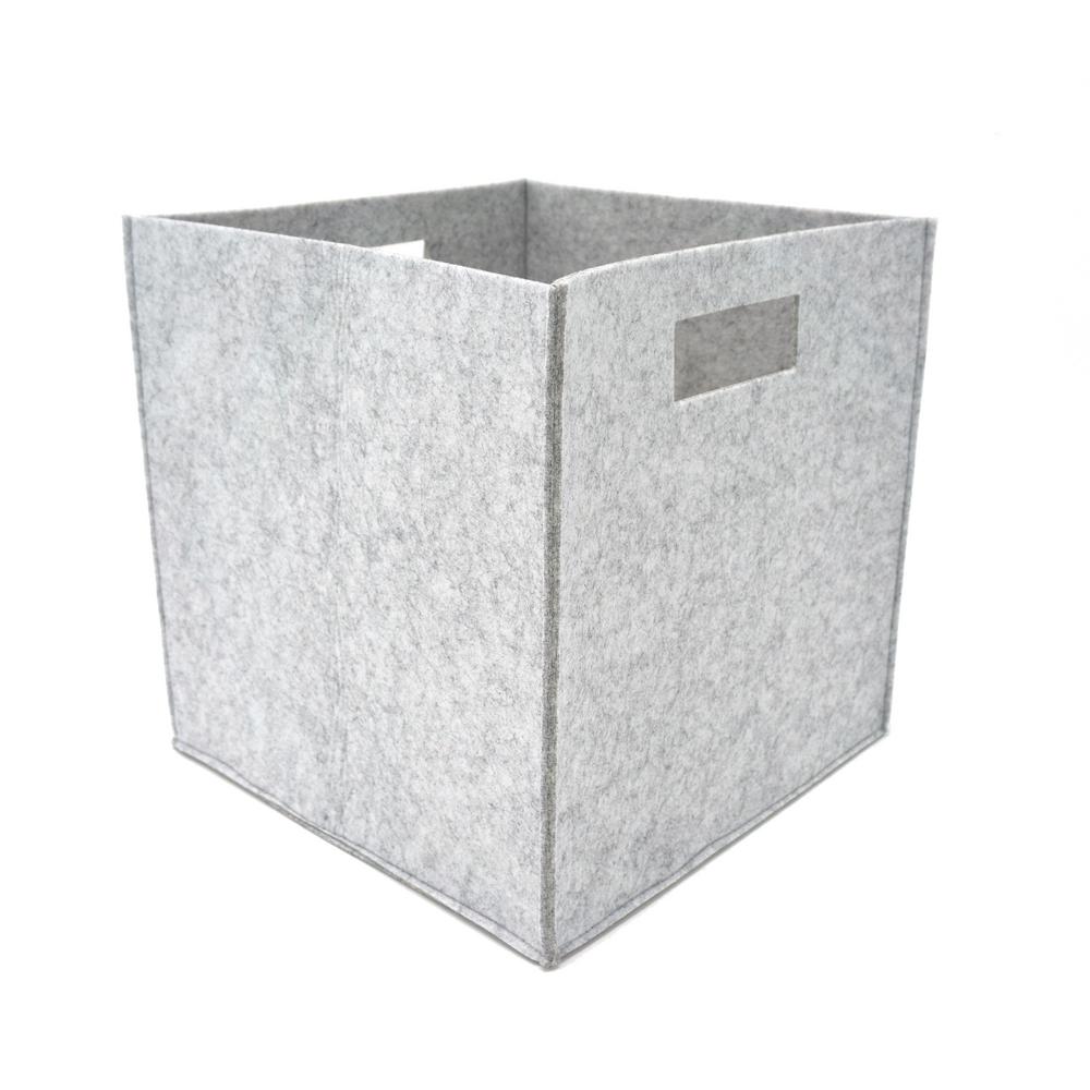 Handcrafted 4 Home 12 in. L x 12 in. W x 12 in. H White Felt Fabric