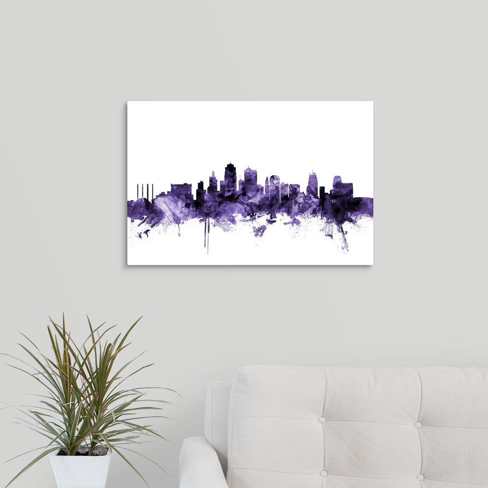 VANCOUVER SKYLINE MAP Print Poster Watercolour Framed Canvas Wall Art Gift CITY