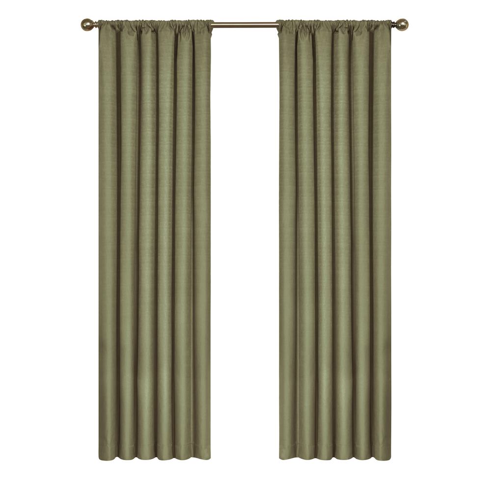 Eclipse Kendall Blackout Window Curtain Panel In Artichoke 42 In