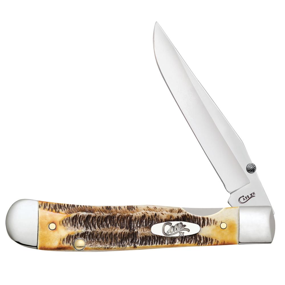 W.R. Case and Sons Cutlery Co. Kickstart Case 6.5 BoneStag -TrapperLock ...