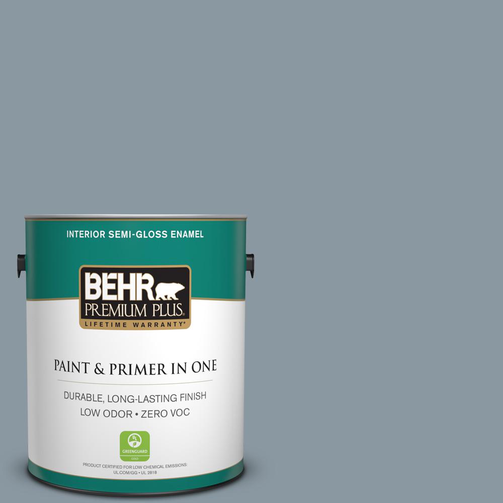 BEHR Premium Plus 1gal. N4904 Teton Blue SemiGloss Enamel Interior