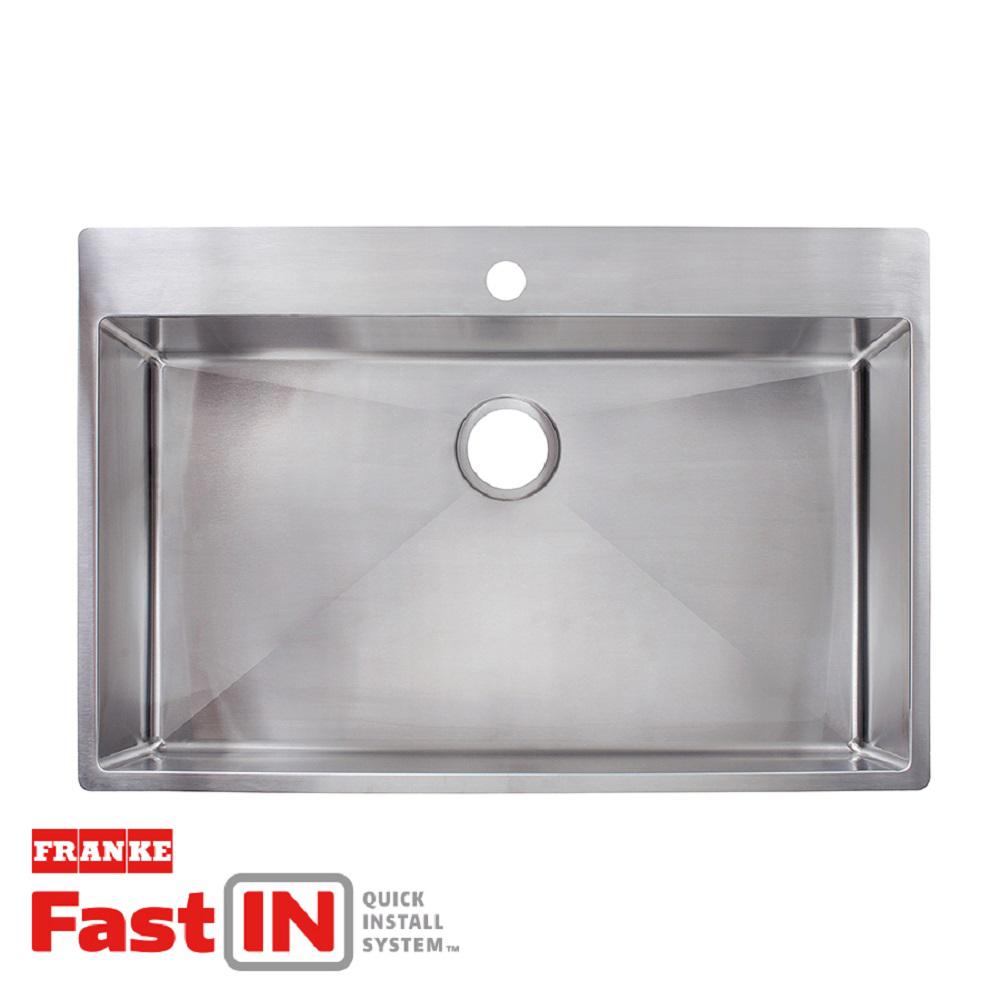 Franke Vector 9 In Deep Dual Mount Stainless Steel 33 5 1 Hole Franke Vector 9 In Deep Dual Mount Stainless Steel 33 5 1