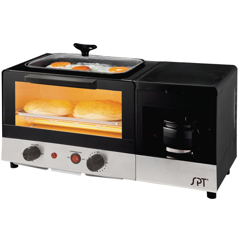SPT Breakfast Center 1450 W 2Slice Black and Stainless Steel Toaster