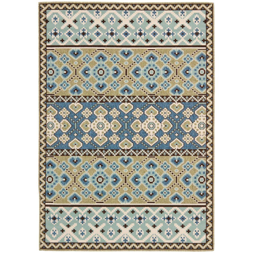 Safavieh Veranda Green Blue 7 Ft X 10 Indoor Outdoor Area Rug