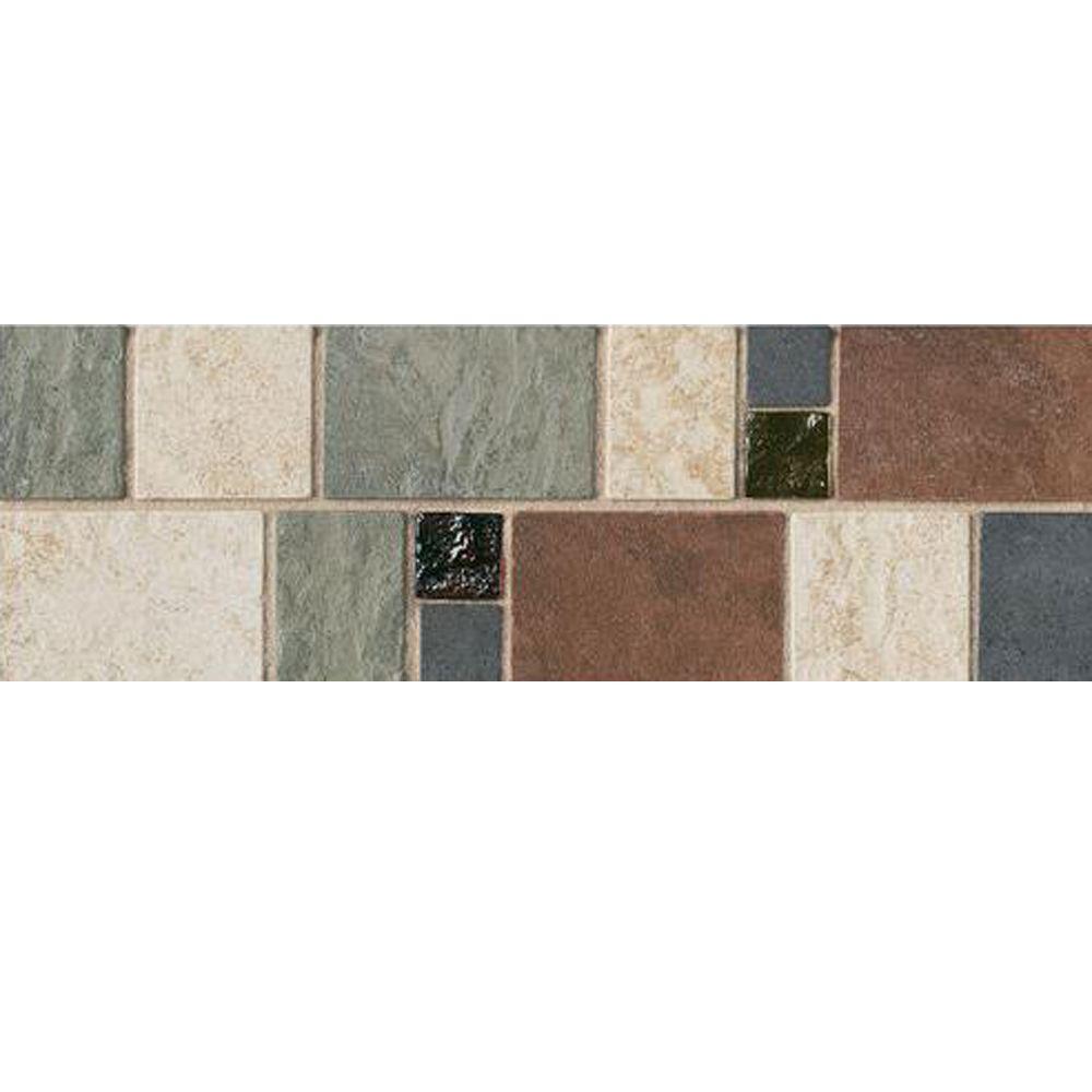 ELIANE Mosaico C1600 3 in. x 8 in. x 10 mm Natural Stone MeshMounted