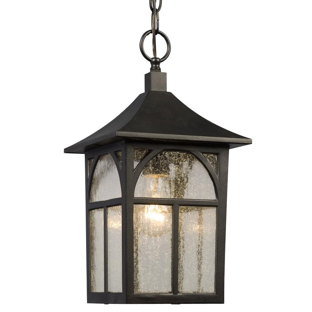 Filament Design Negron 1Light Outdoor Black Hanging LanternCLIXY071059 The Home Depot