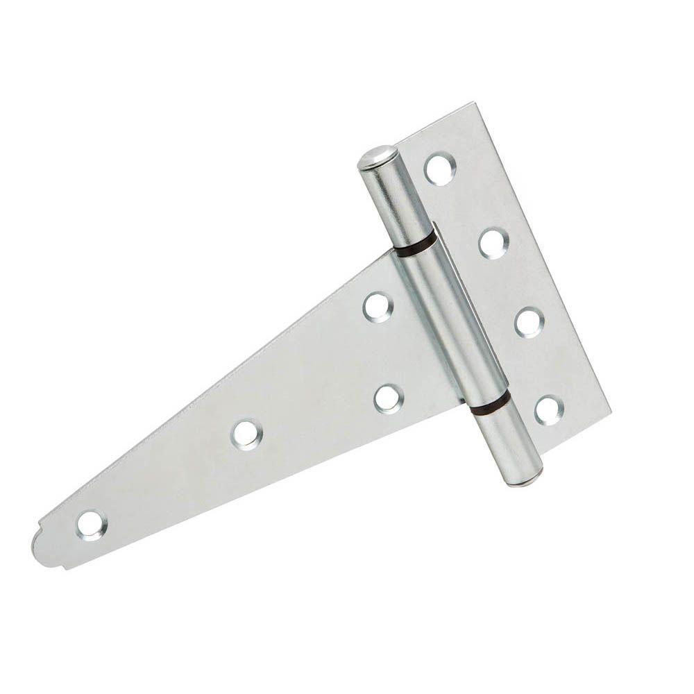 Ideal for External Use As Hinges On Gate Doors Shed Doors and Barn Doors 2 Pack Metal Tee Hinges,Zinc Plated 150 mm T-Hinge with Shiny Finish That Protect Against The Weather