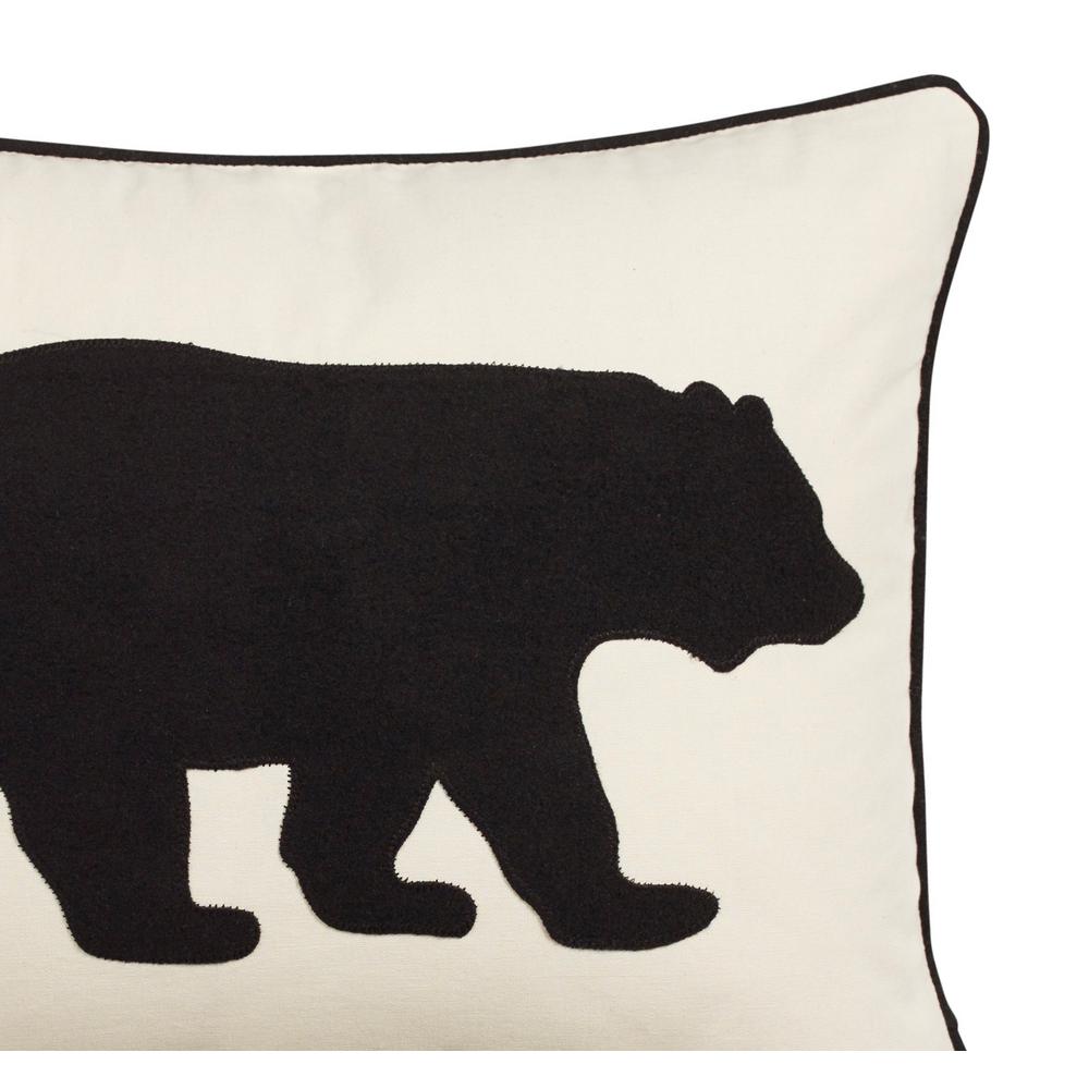 Eddie Bauer Bear Black Animal Print Polyester 16 In X 20 In