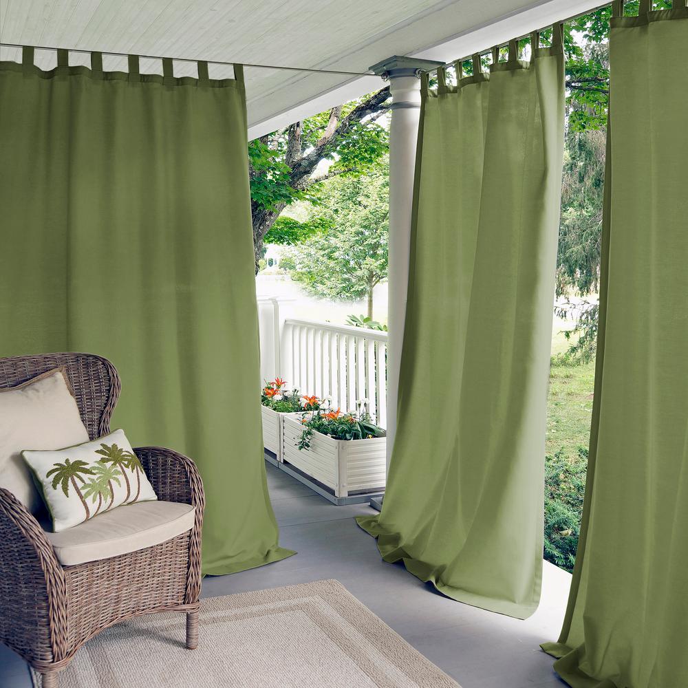 Green Curtains D Window Treatments The Home Depot Matine