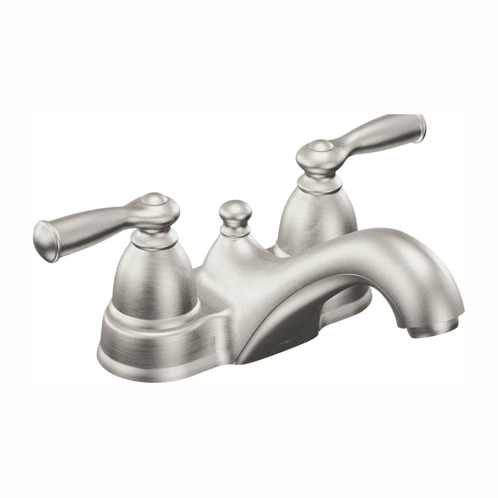Moen Banbury 4 In Centerset 2 Handle Low Arc Bathroom Faucet Handle Low Arc Bathroom Faucet