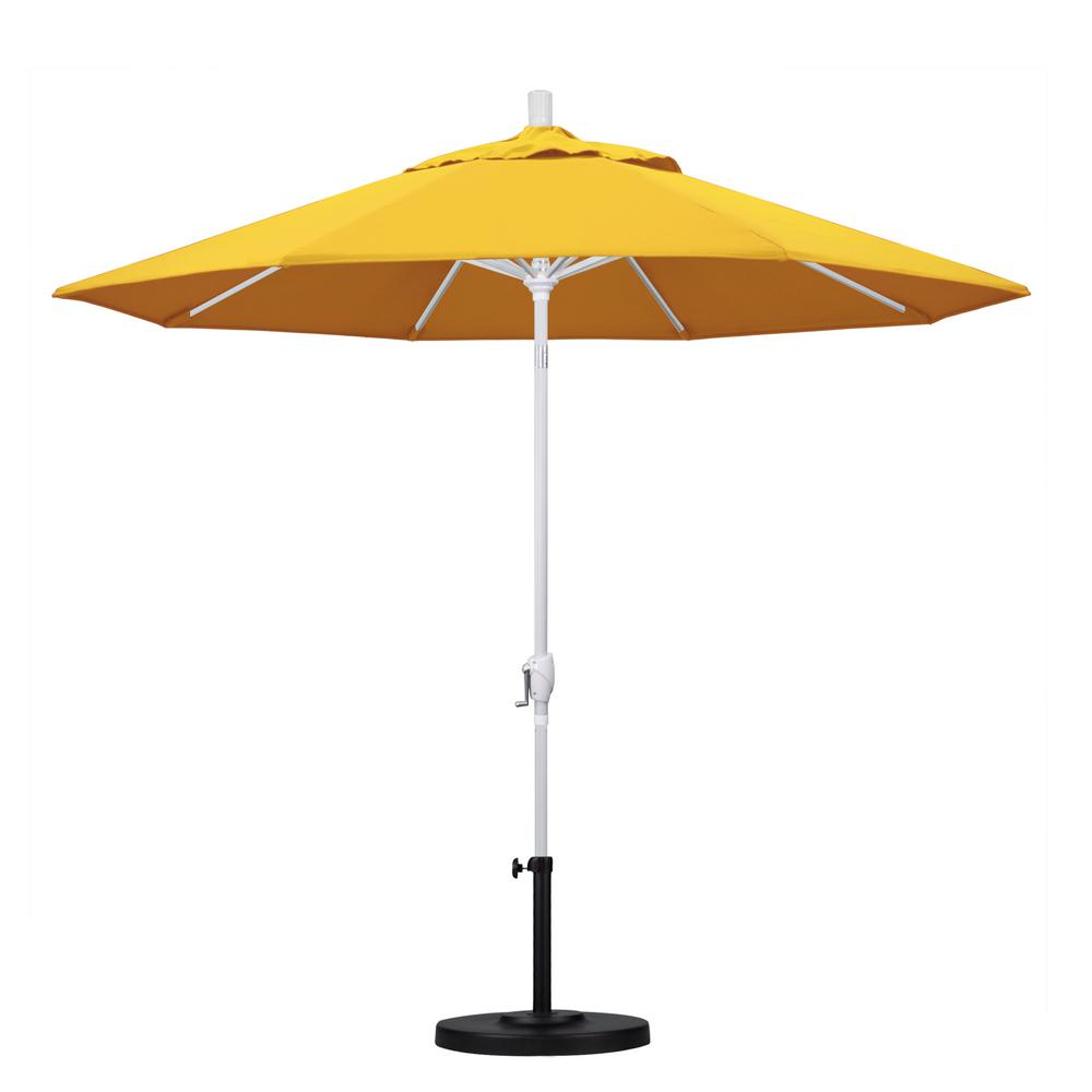 California Umbrella 9 Ft White Aluminum Pole Market Ribs Push Tilt Crank Lift Patio In Sunflower Yellow Sunbrella Gspt908170 5457 The Home Depot - Yellow Patio Umbrella White Pole California Umbrella 9 Ft White Aluminum Pole Market Ribs Push Tilt Crank Lift Patio In Sunflower Yellow Sunbrella Gspt908170 5457 The Home Depot - Yellow Patio Umbrella White Pole