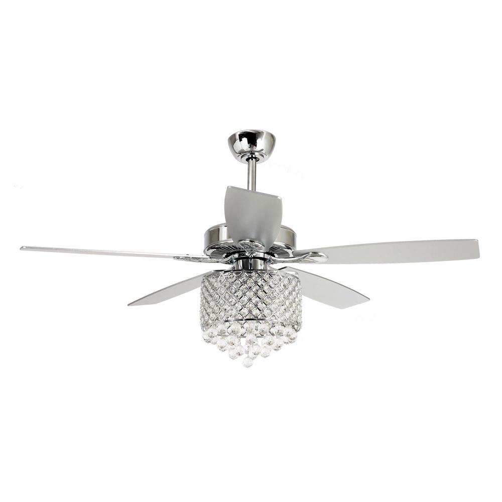Parrot Uncle Deido 52 in. Indoor Chrome Downrod Mount Crystal