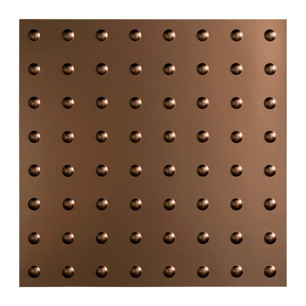 Fasade Dome 2 Ft X 2 Ft Vinyl Lay In Ceiling Tile In Argent