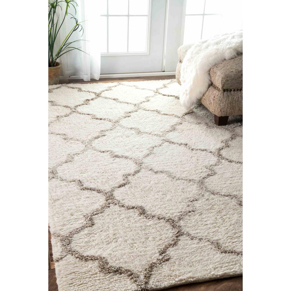 Nuloom Vanna Moroccan Trellis Cream 5 Ft X 8 Area Rug Nuloom Vanna Moroccan Trellis