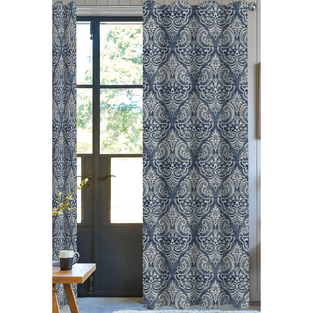A1 Home Collections Royal Damask Designer Organic Cotton Drapery