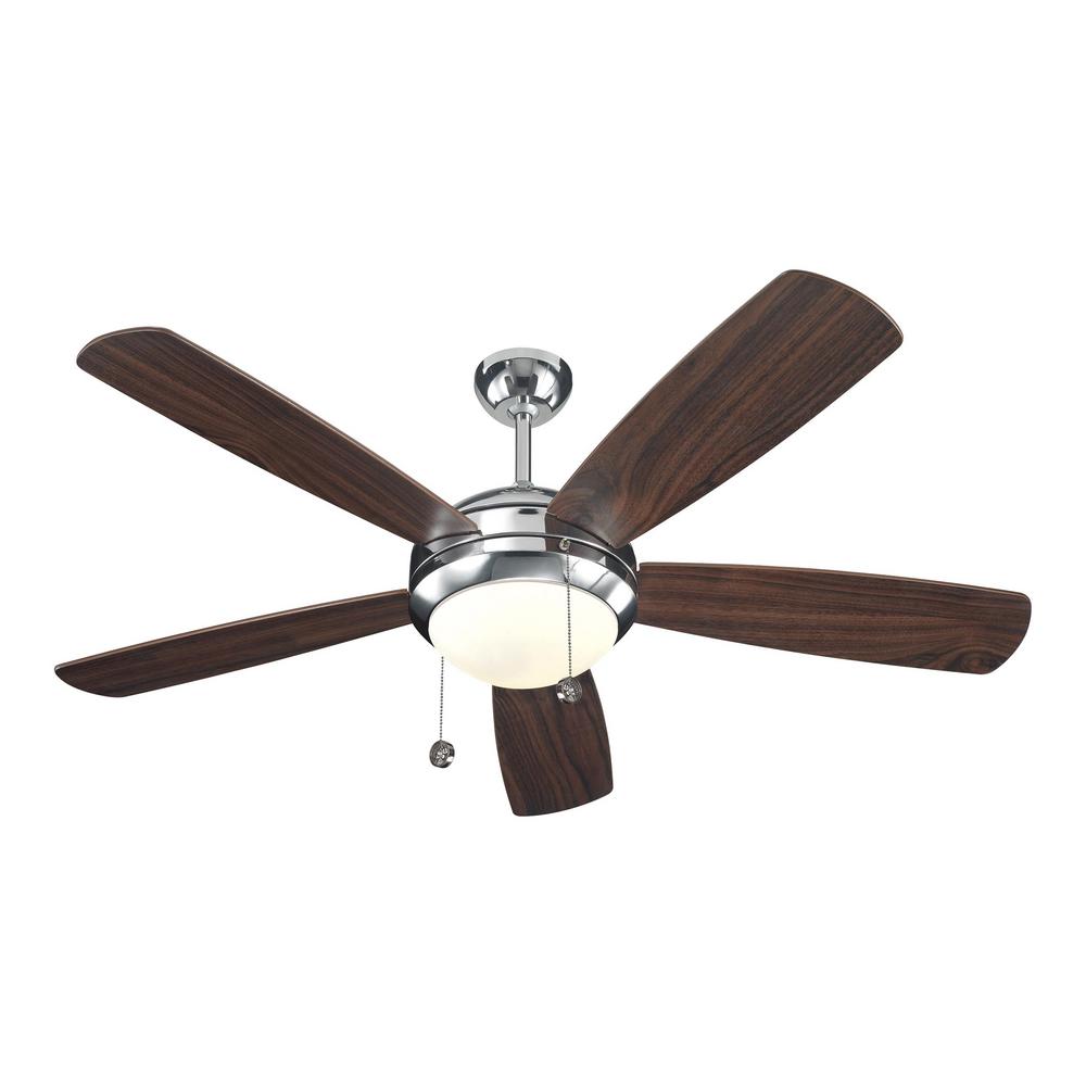 Monte Carlo Discus 52 In Polished Nickel Ceiling Fan With