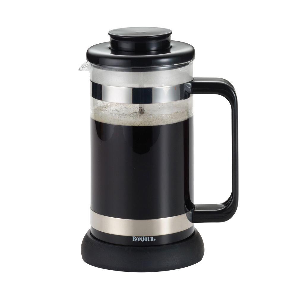 BonJour Riviera 8-Cup French Press in Black-56467 - The Home Depot