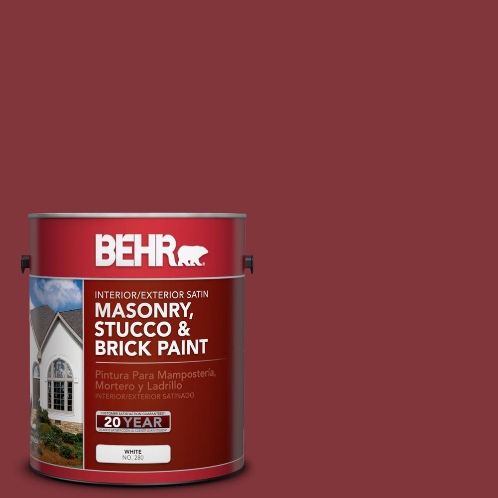 Behr 1 Gal S H 170 Red Brick Satin Interior Exterior Masonry S H 170 Red Brick Satin Interior Exterior Masonry Stucco And Paint