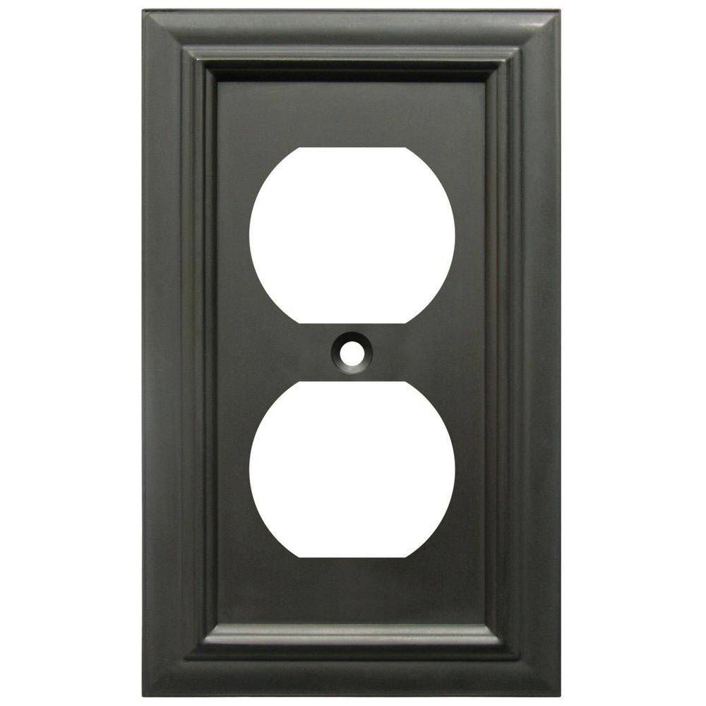 Amerelle Continental 1Duplex Wall Plate, Oil Rubbed Bronze94DORB